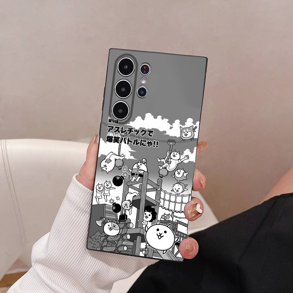 B-Battle Cats Anime Game Phone Case For Samsung S Series S21 S22 S23 S24 S25 FE Plus Ultra TPU Soft To Skin-friendly Case