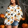Kids Halloween Print Hoodie Pullover Sweatshirt for Boys Girls Casual Wear