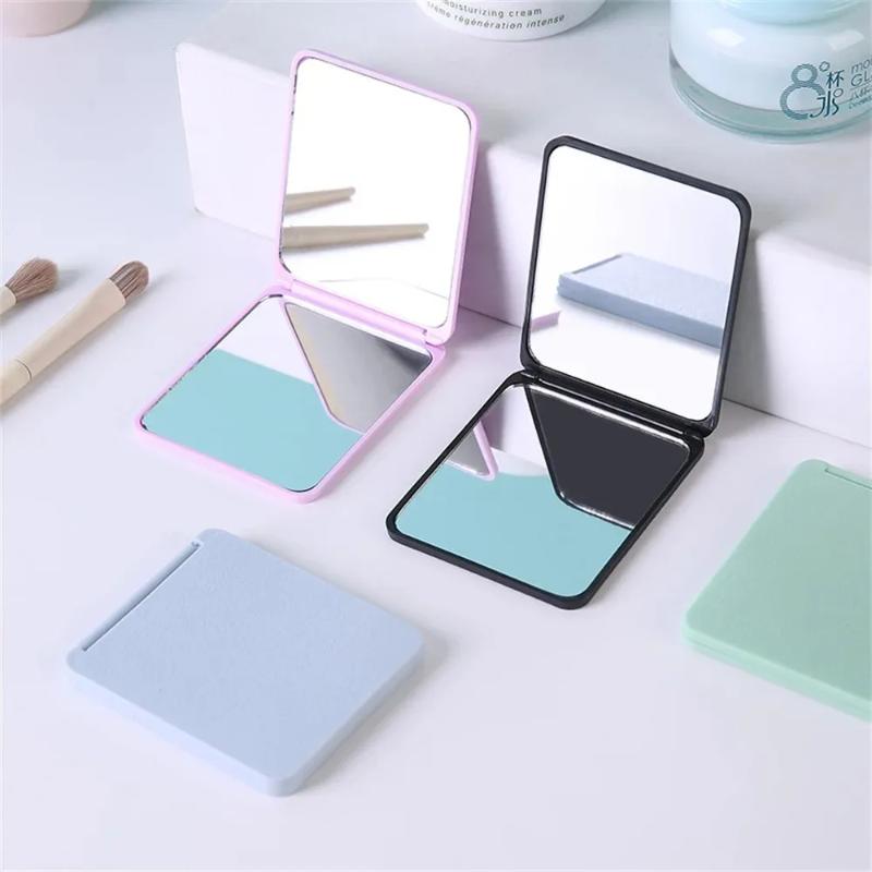 Portable Foldable Makeup Mirror Double-Sided Mirror Student Dormitory Desktop Multifunctional Fashion Decorative Mirrors Gift