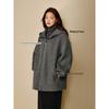 Yinman Women's Hooded Alpaca & Silk Blend Double-faced Wool Coat