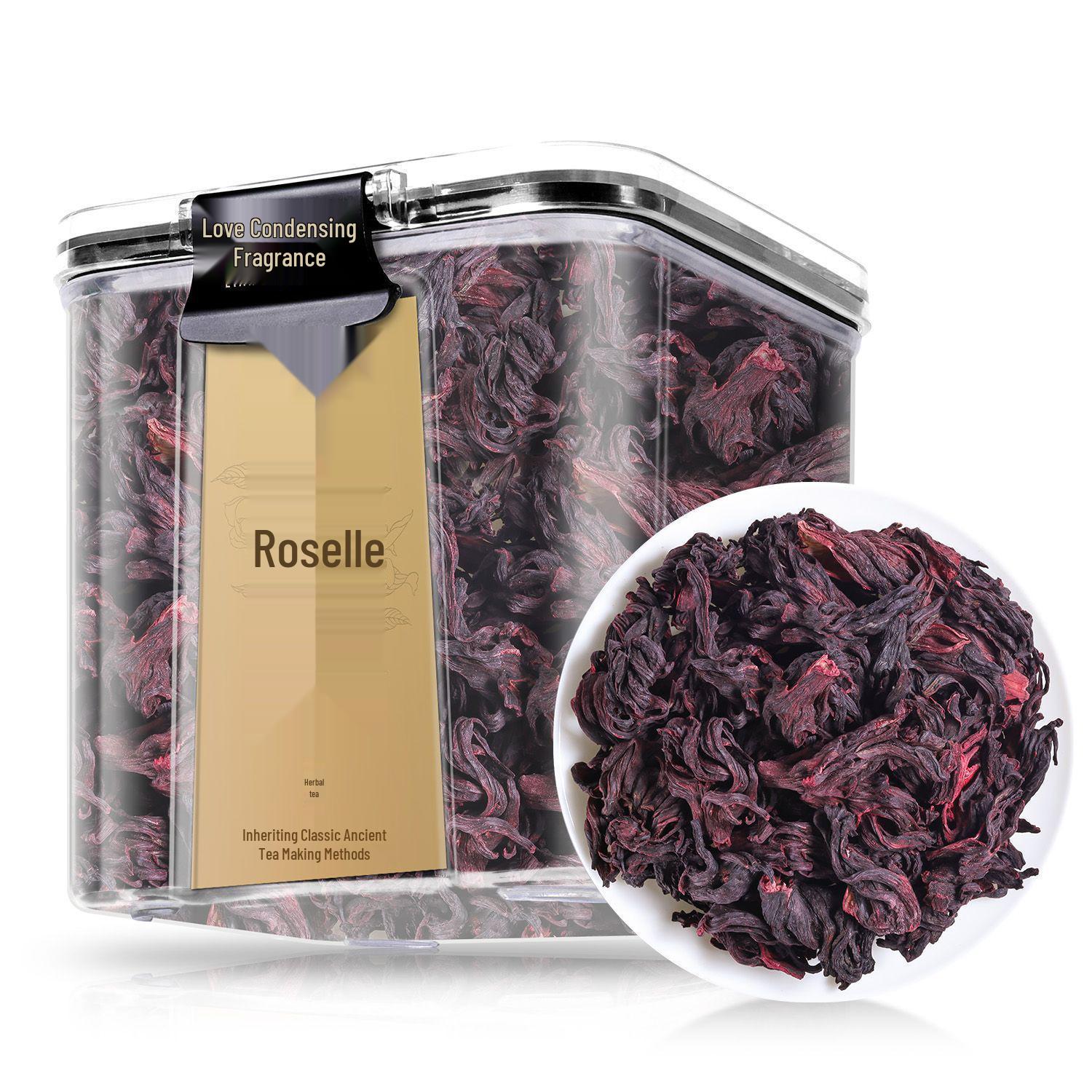 Чай из сушеных цельных цветов гибискуса и шиповника, без серы, 100 г