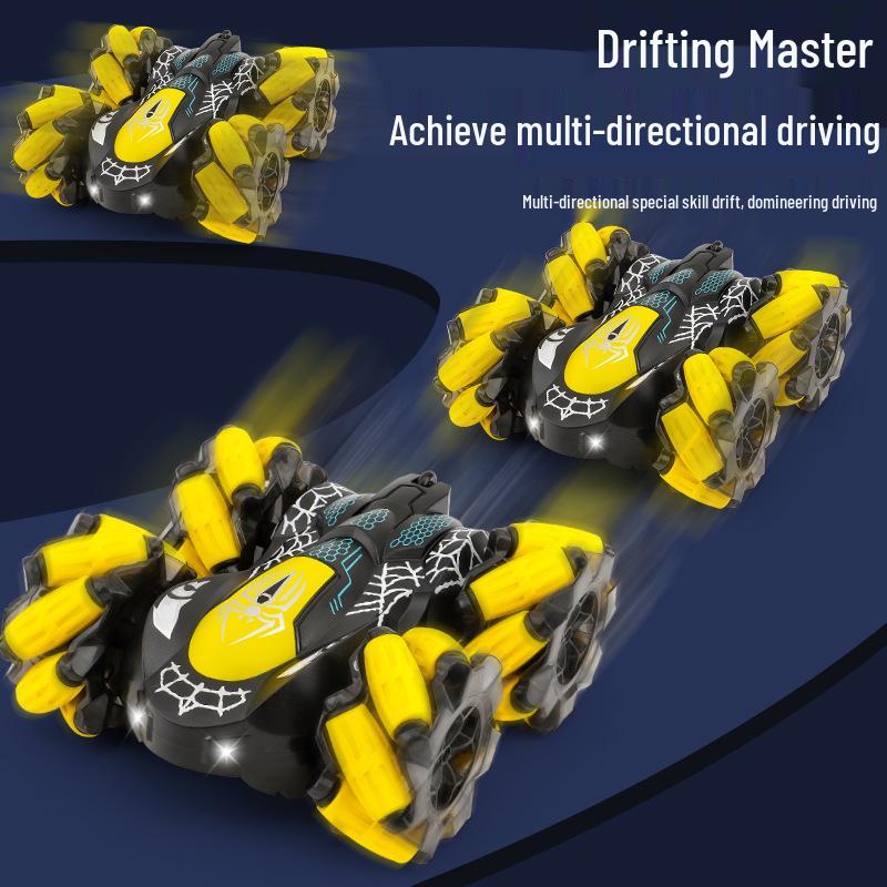 360° Flip Remote Control Stunt Car with Lights, Music, Gesture Sensing & Four-Wheel Drive