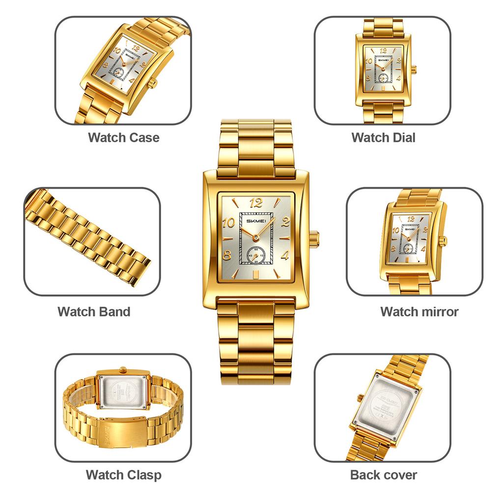 SKMEI 2679 New Simple Fashion Brand Casual Business Men's Stainless Steel Strap Exquisite Casual Quartz Watch Relgios Masculino