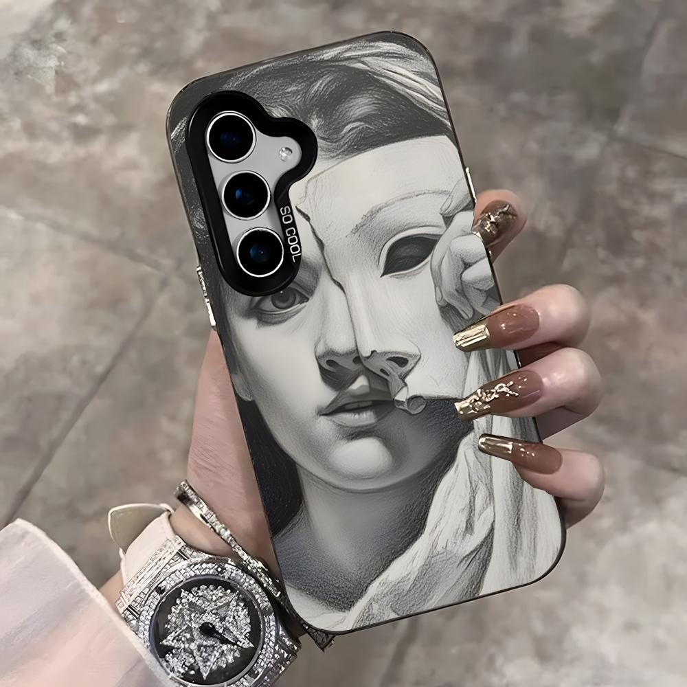 Caravaggio Paintings Phone Case For Samsung S25 Ultra S23 S22 S21 S20 Ultra Plus S24 Fe A54 A55 Color Silver Cover