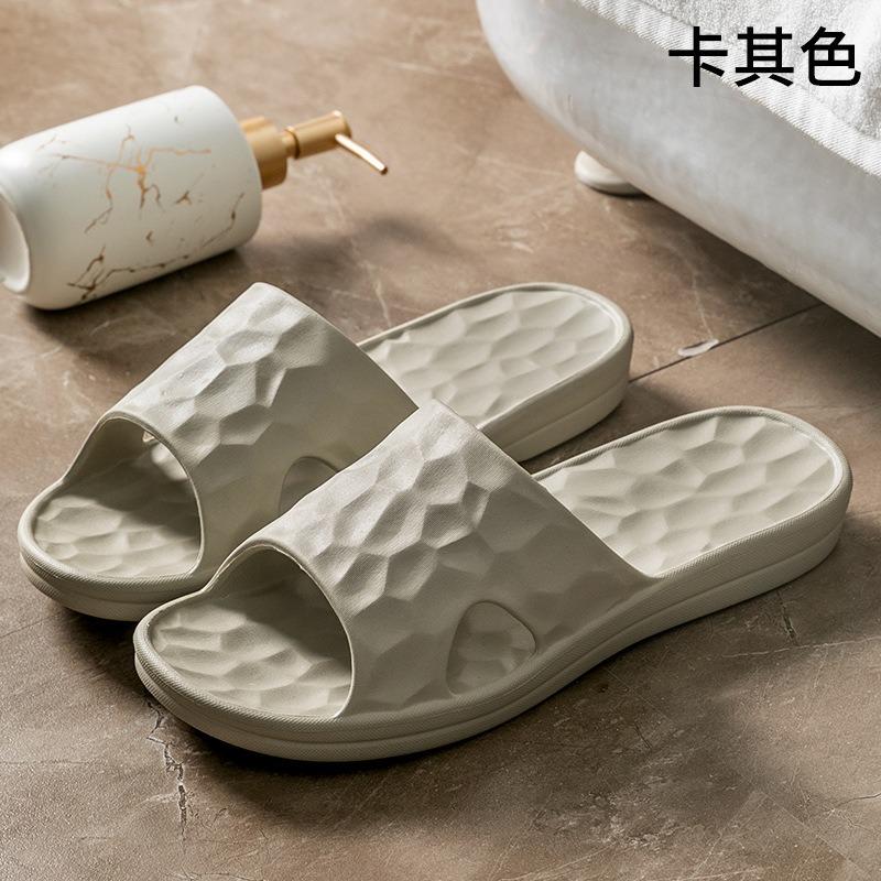 Water Cube summer slippers men's soft thick bottom indoor non-slip couple home home bathroom bath cool slippers women