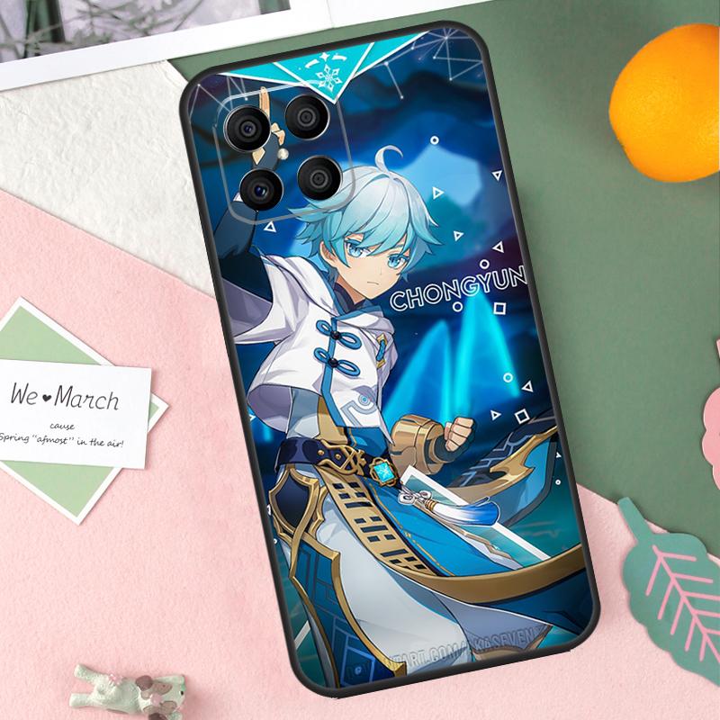 Genshin Impact Chongyun Case For Honor X9b X8b X9a X8a X8 X9 X9c 50 70 90 Lite Honor 200 Pro Magic 7 5 6 Lite Cover
