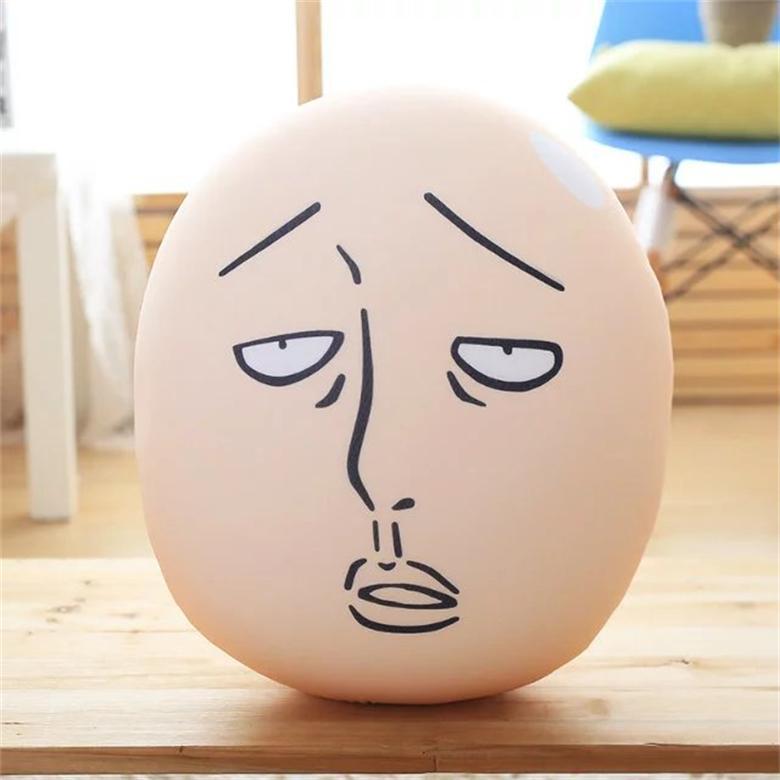 

Pillow Throw Man Foam Particle Popular Plush Toy Cartoon Character Sad,25cm/9.84in