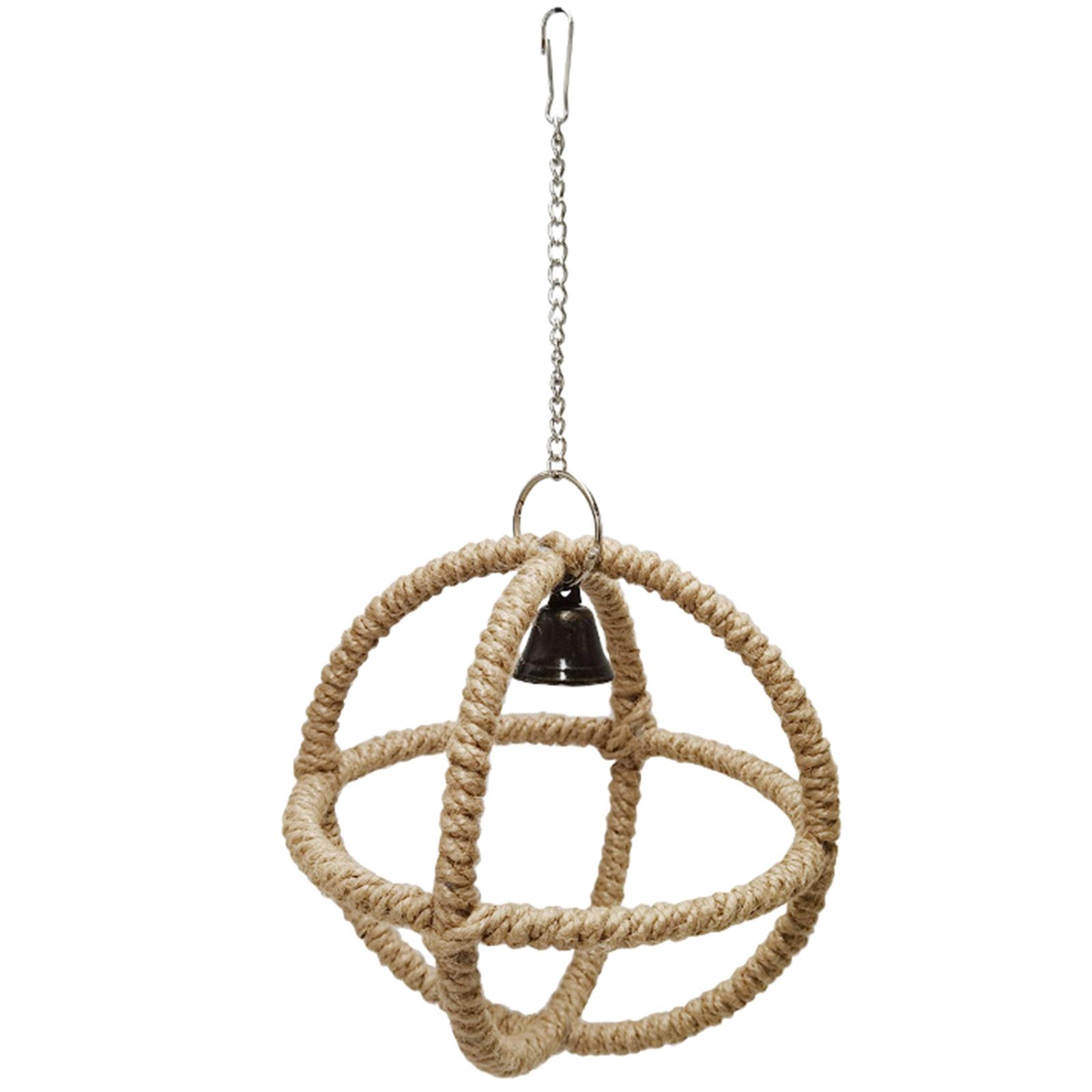 

Подвесная игрушка для стачивания клюва птиц, маленькая игрушка для подвешивания в клетку попугая, полая сфера, товары для жевания питомцев, молярные принадлежности L