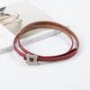 Diamond-in Leather Women's 1.0 Thin Belt Cowhide with Dress Casual Pants Women's Versatile Belt