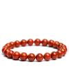 Hongchu Crystal Natural Ice-Flame Red Agate Bracelet Chuanliao Flame Southern Red Agate Round Bead Bracelet
