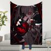 Blanket Throw Super Cosy Plush Living Genshin Room Sofa Couch Arlecchino Childish Impact Birthday Gifts