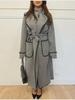 2023 Warm Long-Sleeved Woolen Lace-Up Women's Coat for Autumn/Winter
