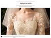 2024 Luxury Lace Long Sleeve Wedding Dress for Brides, Plus Size, D50