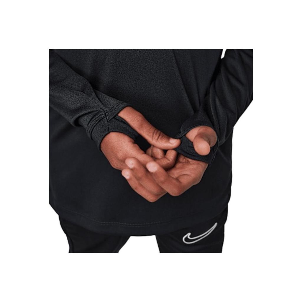 Nike Academy Dri-Fit Quick-Dry Breathable Pullover Long Sleeve Kids Tops Black White HJ3721-010