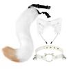 Cat Ear Headband With Tail Set Cosplay Costume Accessories Anime Kawaii Girl Party Outfit