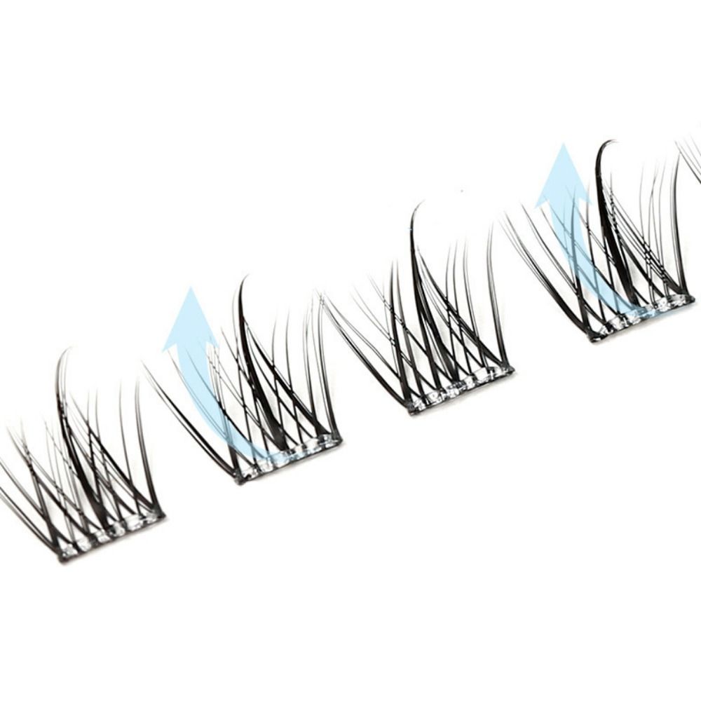 100Clusters Self-adhesive False Eyelashes 5D Segmented Eyelashes Bundles Eyelashes Extension  Women