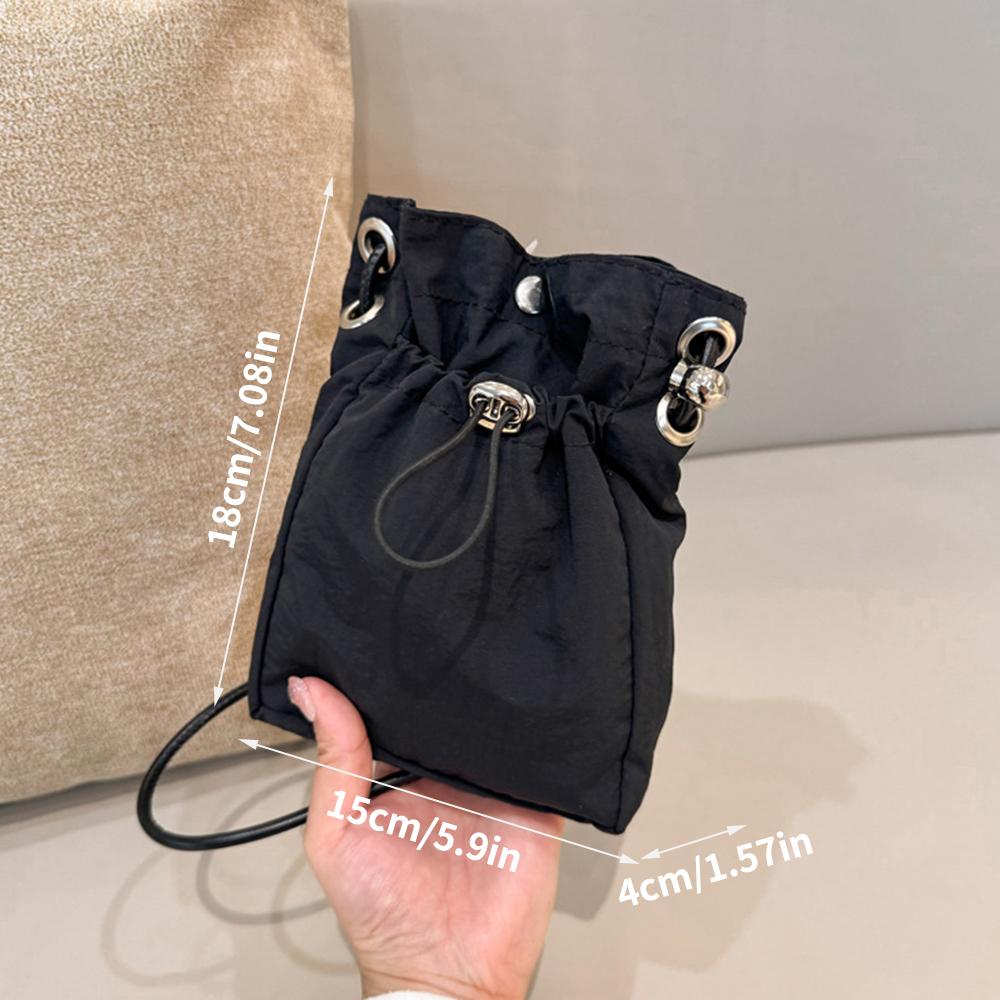 Nylon Crossbody Bag Soft Mini Phone Wallet Multifunctional Square Shoulder Bag Crossbody Purse Canvas Purse Messenger Bag