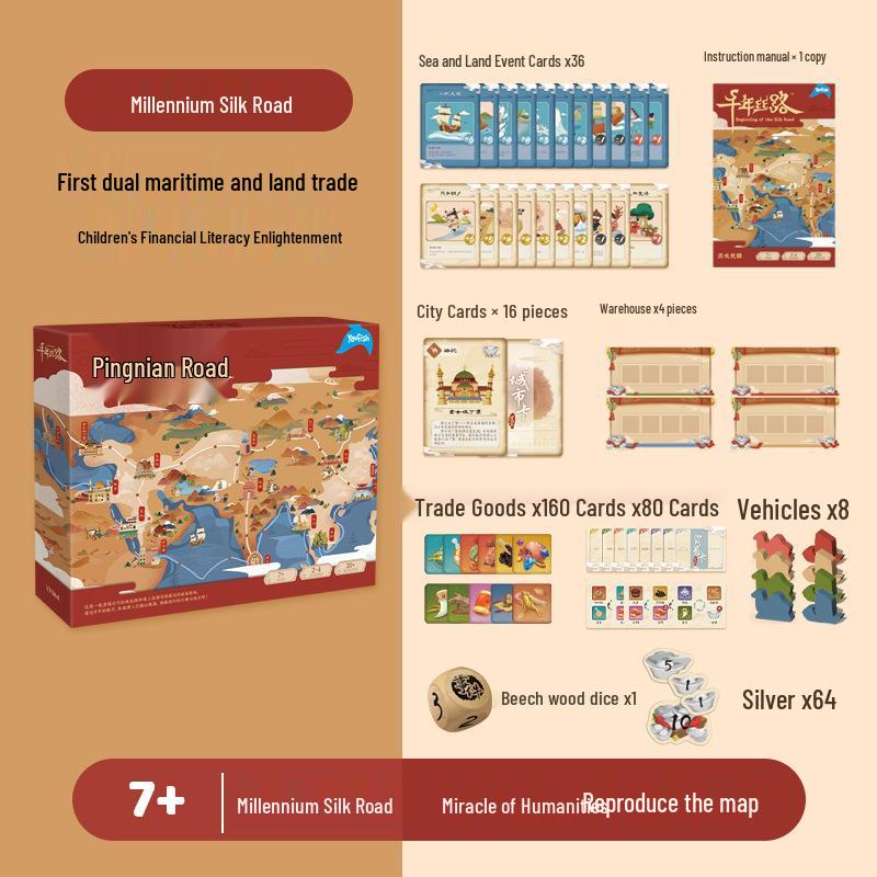 Yaofish Ray Ray Fish: Silk Road Luxury Edition Children s Educational Tabletop Game for Primary School Students, New Year Gift for Ages 7+.