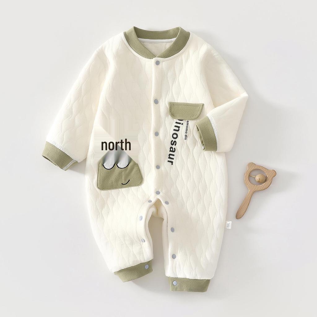 Anyang Baby Bodysuit: Three-Layer Warm, No-Bone Design, Air Cotton Newborn Crawling Suit