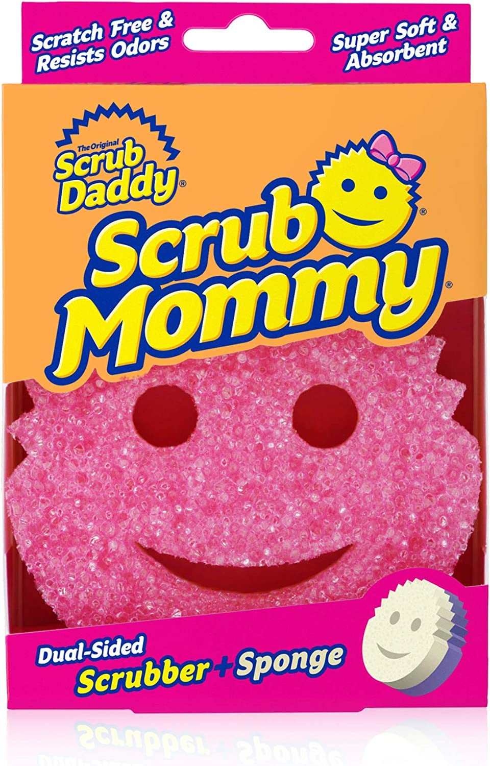 

Scrub Daddy Scrub Mummy мягкая впитывающая губка и скрабер 1 шт. SM24MVP2016 Двусторонняя не царапающая