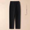 Women's Off-White Cashmere Blend Harem Pants - High-End, Thickened, Straight-Leg for Autumn/Winter 2024.