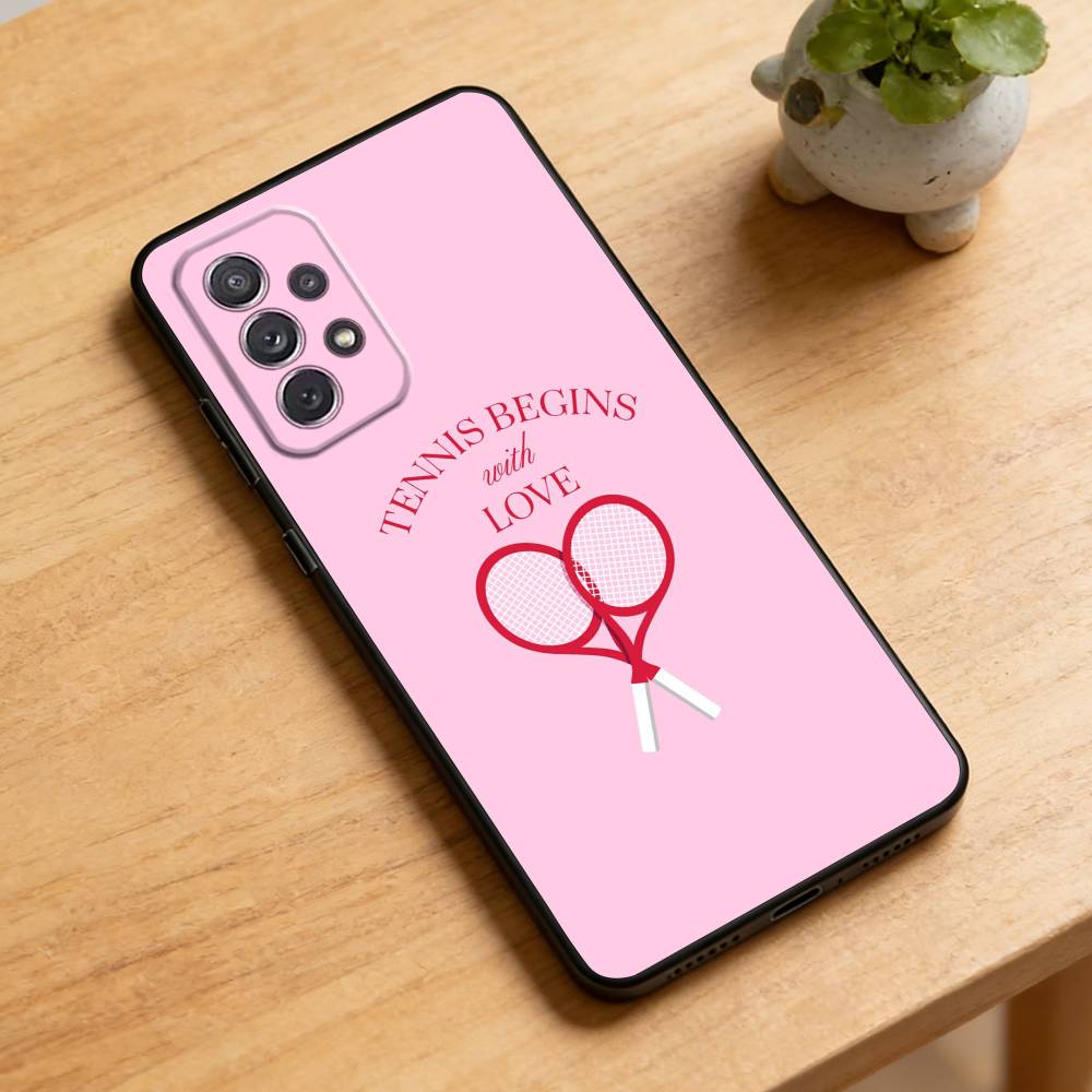Tennis  Phone Case For Samsung Galaxy A73,21,22,32,71,53,52,51,80,5G Soft Black Cover