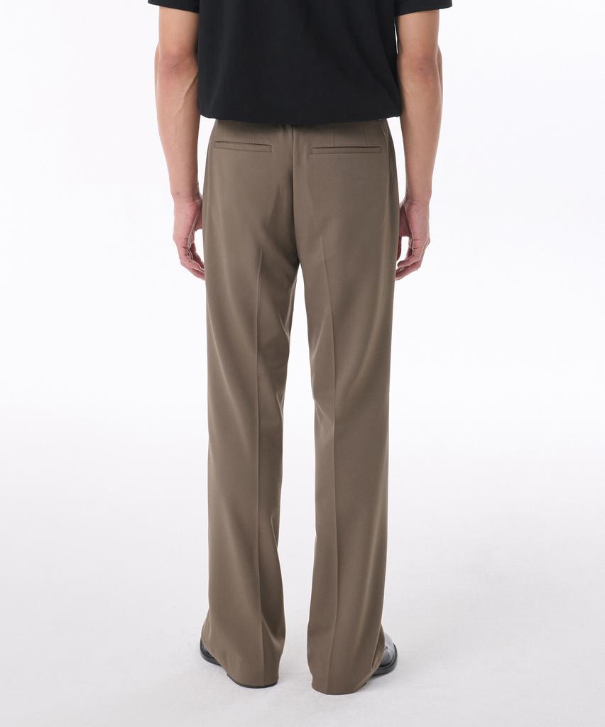 MUSINSA STANDARD Flare Hidden Banding Slacks [Dusty Beige]
