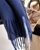 2024 Trendy Unisex Plaid Cashmere-Feel Tassel Shawl Snood Scarf for Autumn/Winter