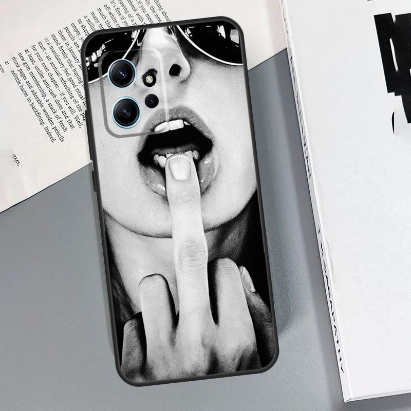 

Middle Finger Girl Case For Xiaomi Redmi Note 14 13 10 11 12 15 Pro Plus Cover For Redmi 15C 15 13C 12C 14C 10C Redmi 15 4G