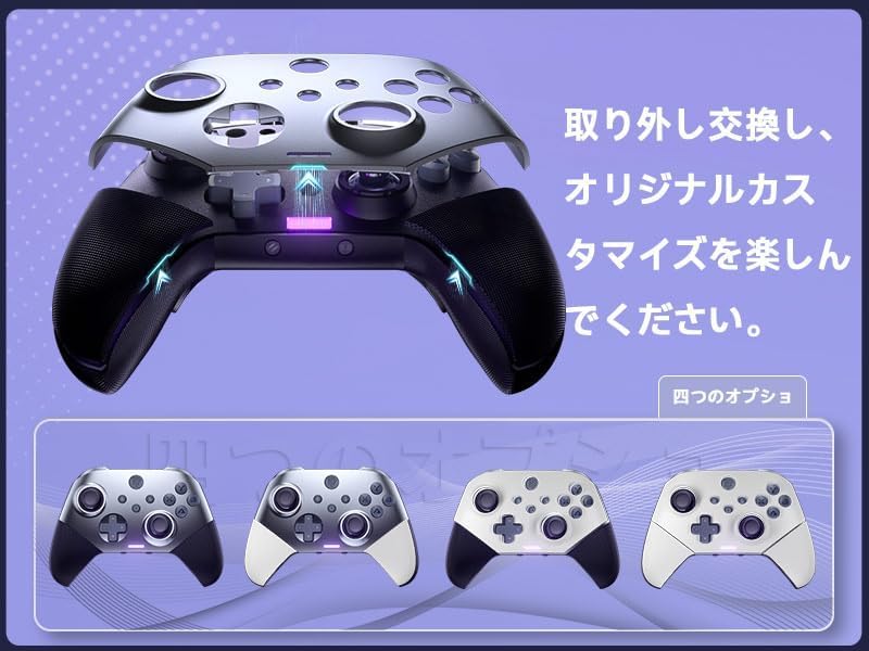 EasySMX X 10 Adet Geliştirilmiş Kablosuz Bluetooth Kontrolcü, Değiştirilebilir Efekt Tetikleyicili - Yüz Plakaları/Hall Joystickleri/Hall için