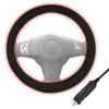 Automotive Heated Steering Wheel Cover 12V Plug-in Winter Thermal Protection Cover PU Leather Cordless Heated Protector