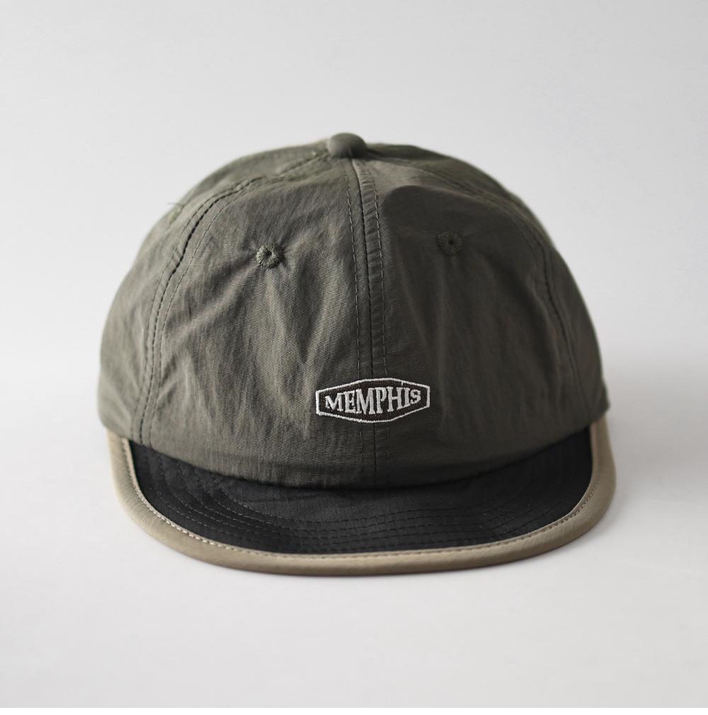 Fashion Hat Contrast color hemming Short brim color matching Embroidery letter Flat brim hat Men's and women's simple casual versatile niche baseball
