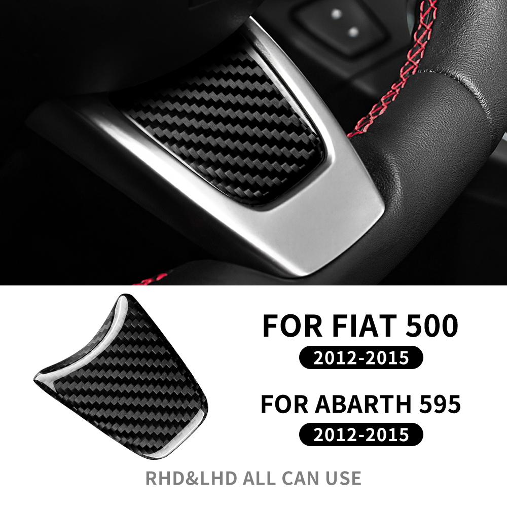 Real Hard Carbon Fiber Sticker For Fiat 500 Abarth 595 2012 2013 2014 2015 Car Interior Trim Decoration Accessories