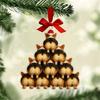 Corgi Butt Christmas Ornament 2D Acrylic Funny Dog Butt Stacking Xmas Tree Shaped Pendants for Tree Car Home Hanging Decor