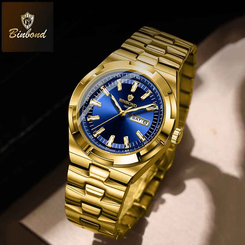 Man Wristwatch Quartz Men Business Watches Waterproof Luminous Date Week Stainless Steel Watch Male Reloj