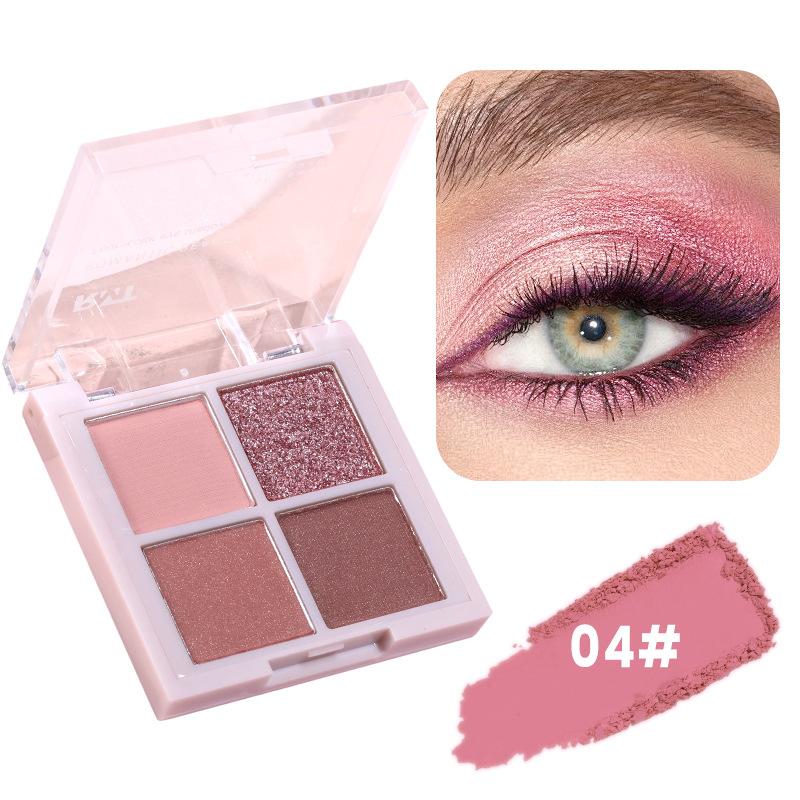 

Four-color Eyeshadow Disc, Foreign Trade Makeup, Natural Pearlescent Eye Makeup Disc, Novice Multi-color Eyeshadow Beauty Woman 4g