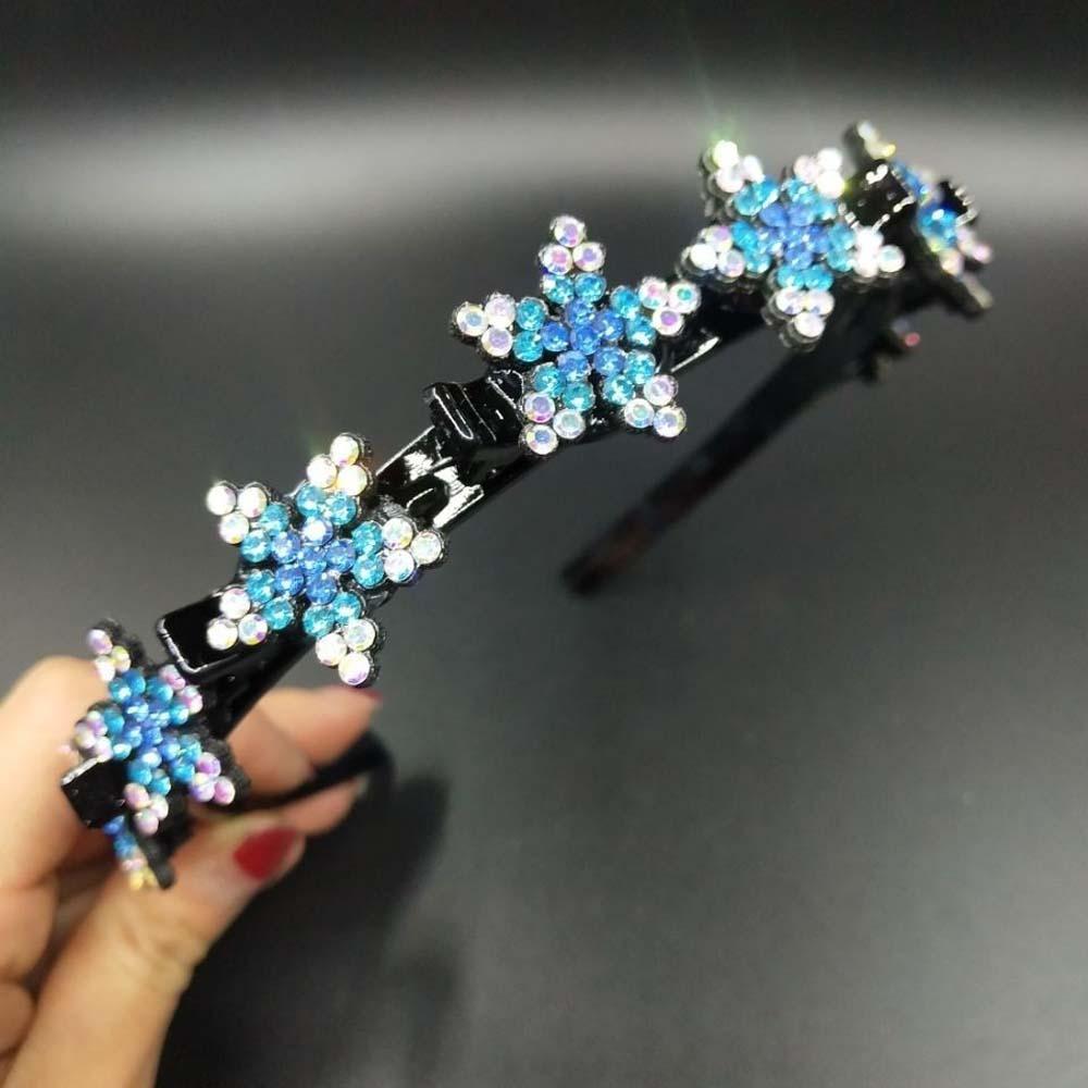 Elegante Haarbänder mit Clips Süßes Haarband Glitzer Damen Perlen Haarreif Ball