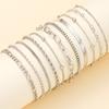 17KM 11 Piece Set of Alloy Heart-shaped Round Bead Bracelet with Multiple Layers of Minimalist Layered Chain Accessories for Women Jewelry Accessories