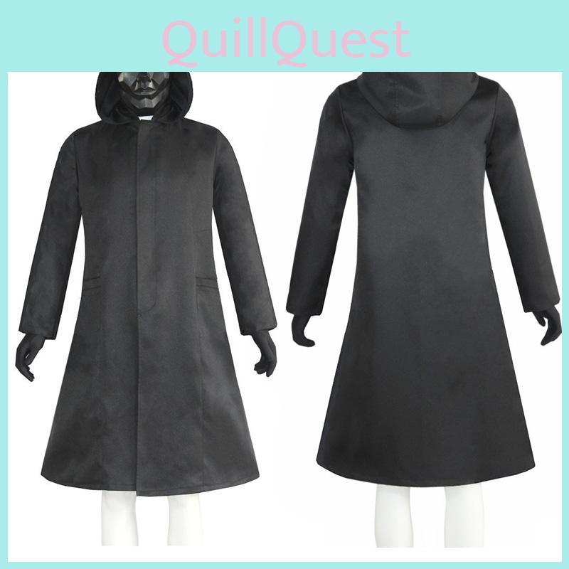 Kostým Squid Game Boss Front Man Oblek Černá Bunda Kabát Outfit Na Halloween