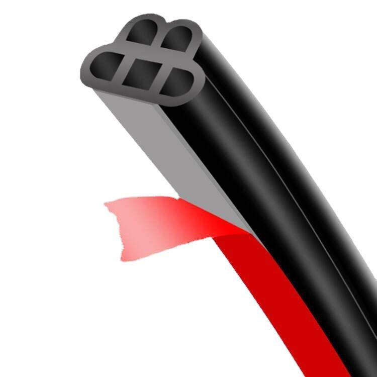 5-Loch Doppelschichtige Auto Schalldichtung: Verdickter B-Typ Gummi-Dichtstreifen für Türen, Motorhaube und Kofferraum