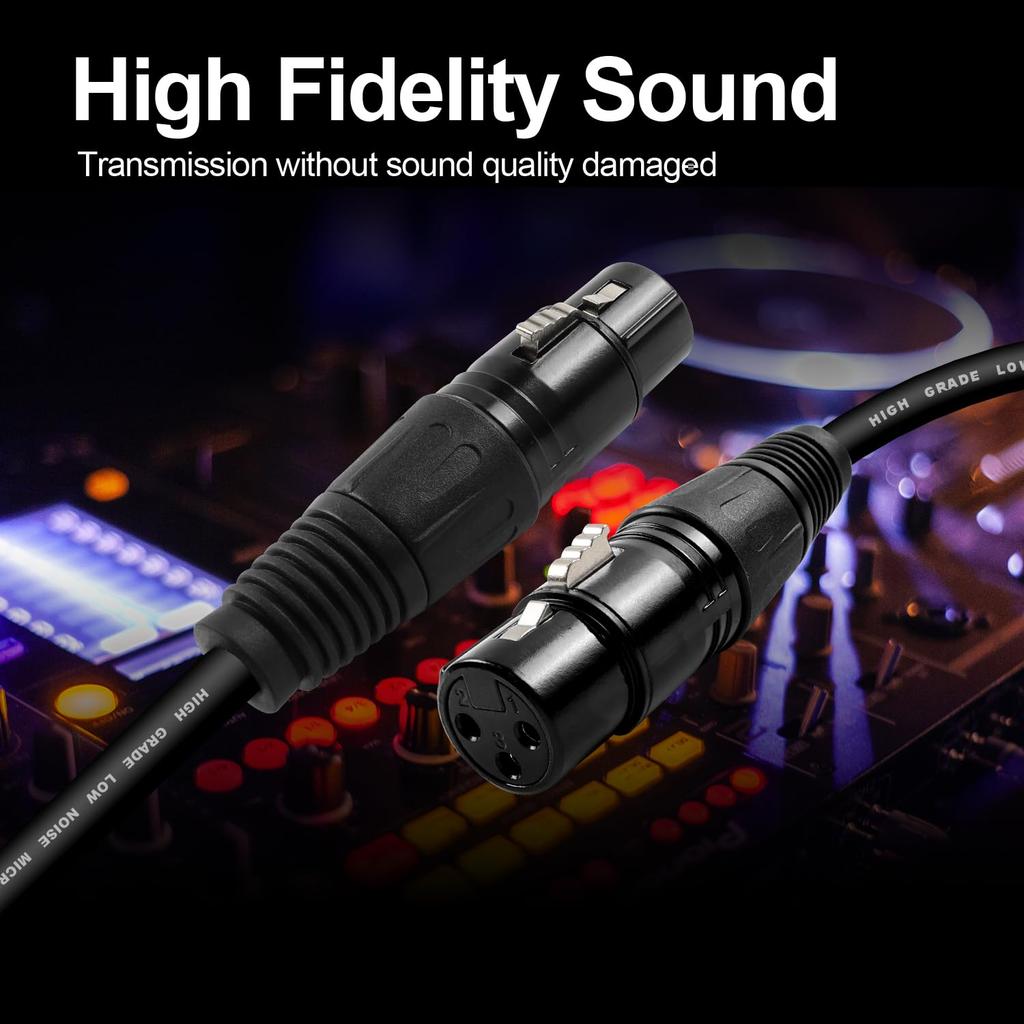 SGANGCAR XLR Cable, 10M Microphone Cable, 3-Pin XLR Male to Female, XLR Balanced Connection, Compatible with Microphones, AV Amplifiers, Speakers,