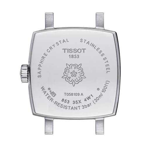 Tissot Lovely Square Bracelet Watch with Silver Dial, Officially Imported, Women's, Model T0581091103601