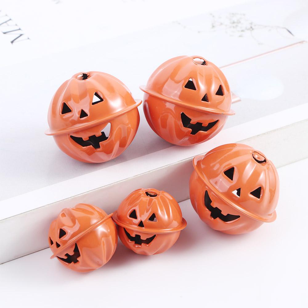 Material Pumpkin Head Shape Hanging Ornaments Halloween Decor Kid Gift Pumpkin Bells Metal Bell