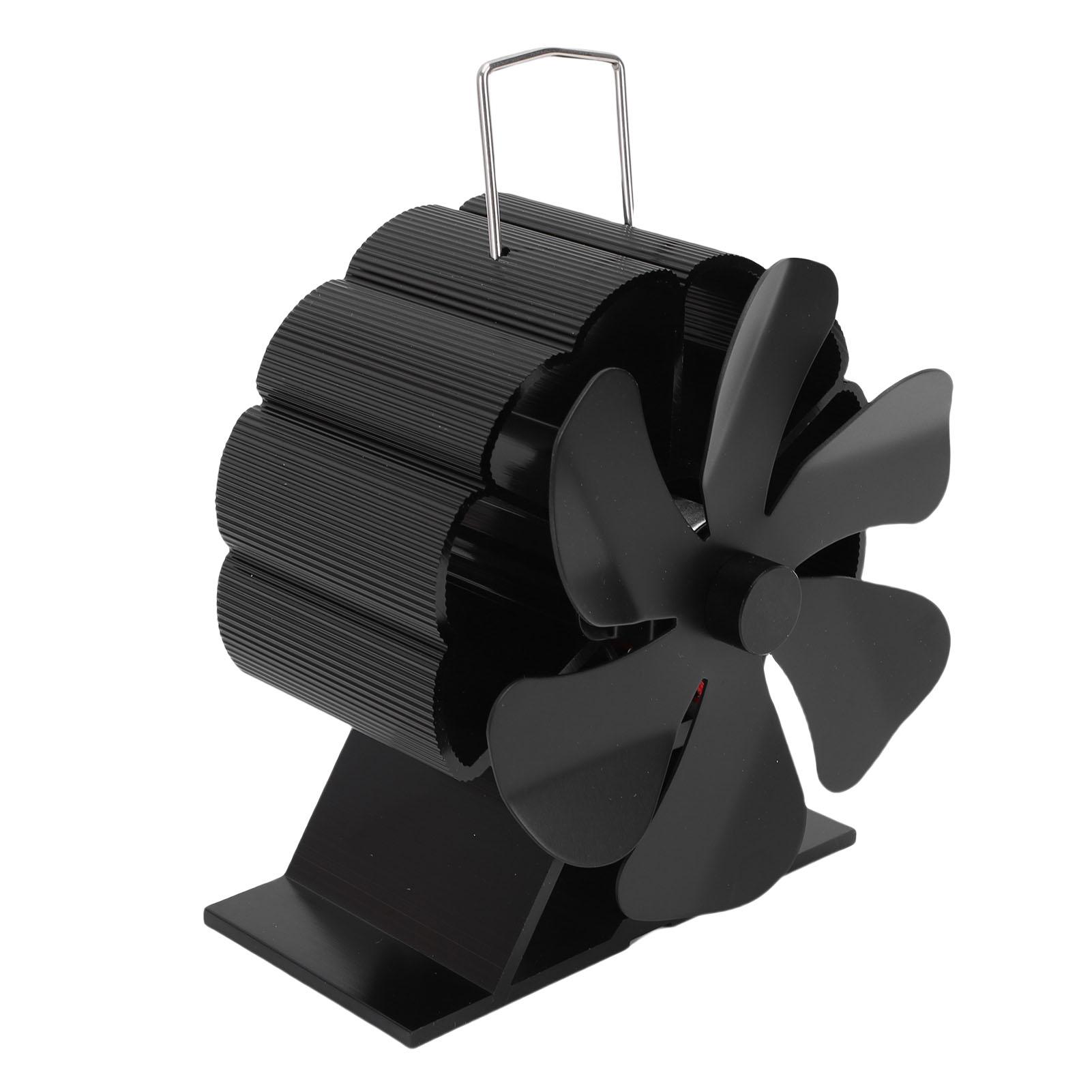 Fatüzelésű kályha ventilátor, Hővel működtetett termikus ventilátor túlmelegedés elleni védelemmel Fali tartóval Kandallókhoz és Gázkályhákhoz