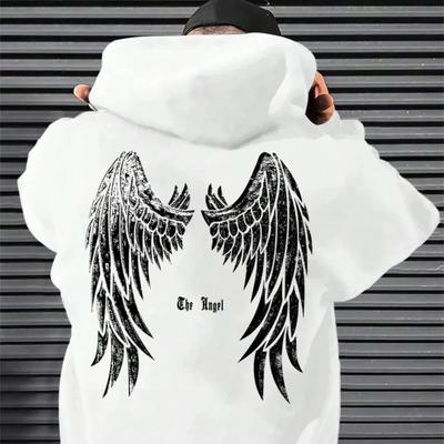 Herren Herbst und Winter Neue Mode Flügelbedruckter Hoodie Hohe Qualität Herren Lässige Street Sport- und Fitnessbekleidung Y2k Oberteile