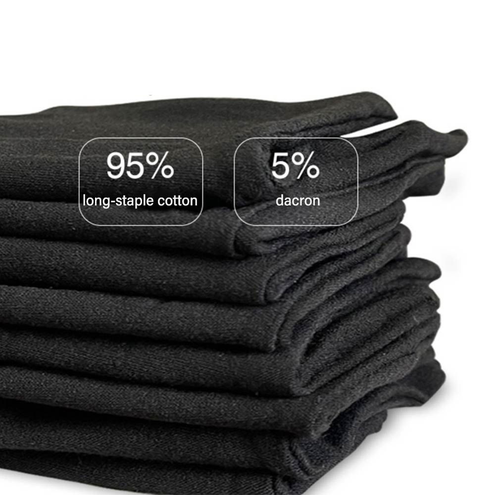 12PCS Thin Thick Working Gloves Black Safety Work Gloves Tool Manner Gloves