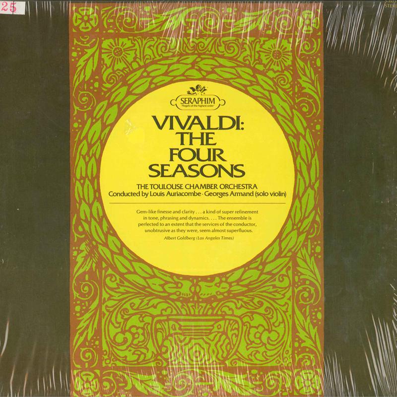 

LP Record VIVALDI TOULOUSE CHAMBER ORCHESTRA - Four Seasons, Op.8 S60144 ANGEL US Classical Used