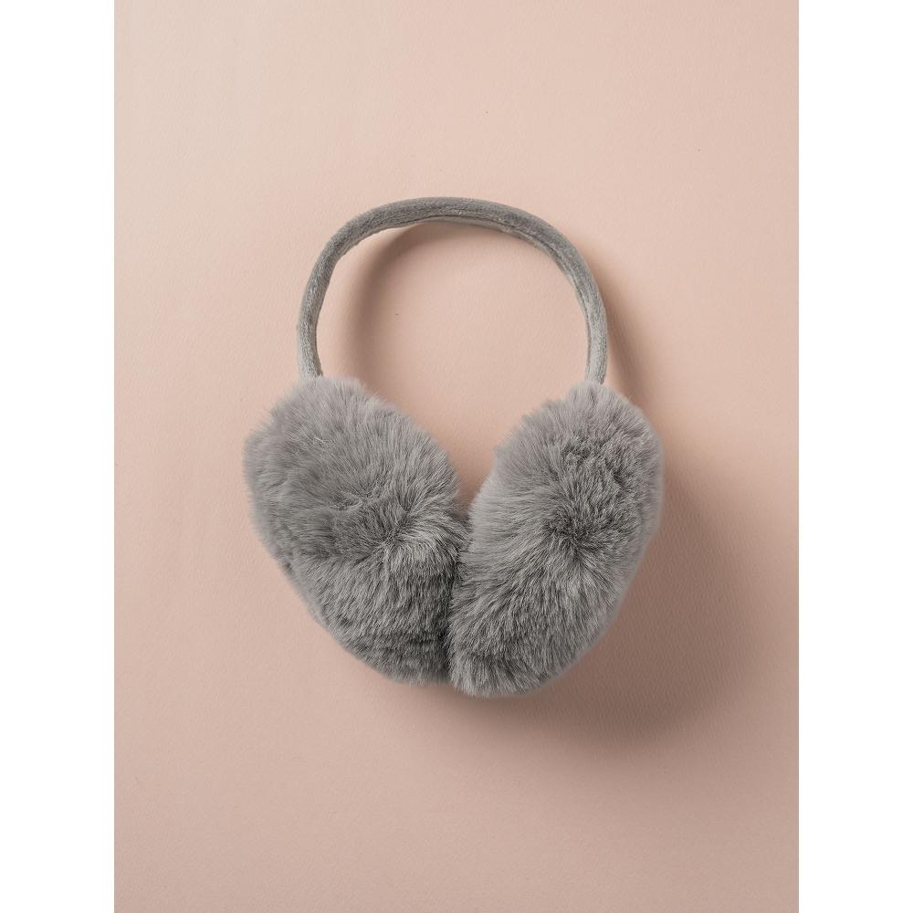 Daiso Soft Fleece Foldable Earmuffs Grey