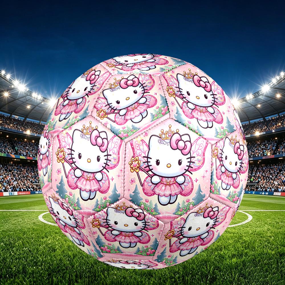1pc Size 5 Hello Kitty Design Soccer Ball - Anti-slip Football for Outdoor Sports Activities, Durable Ball for Game Play