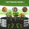 8x4x1ft 2 Pack Galvanized Oval Raised Garden Bed Outdoor Planter Box Metal Patio Kit Planting Bed for Vegetables Flowers Herb S